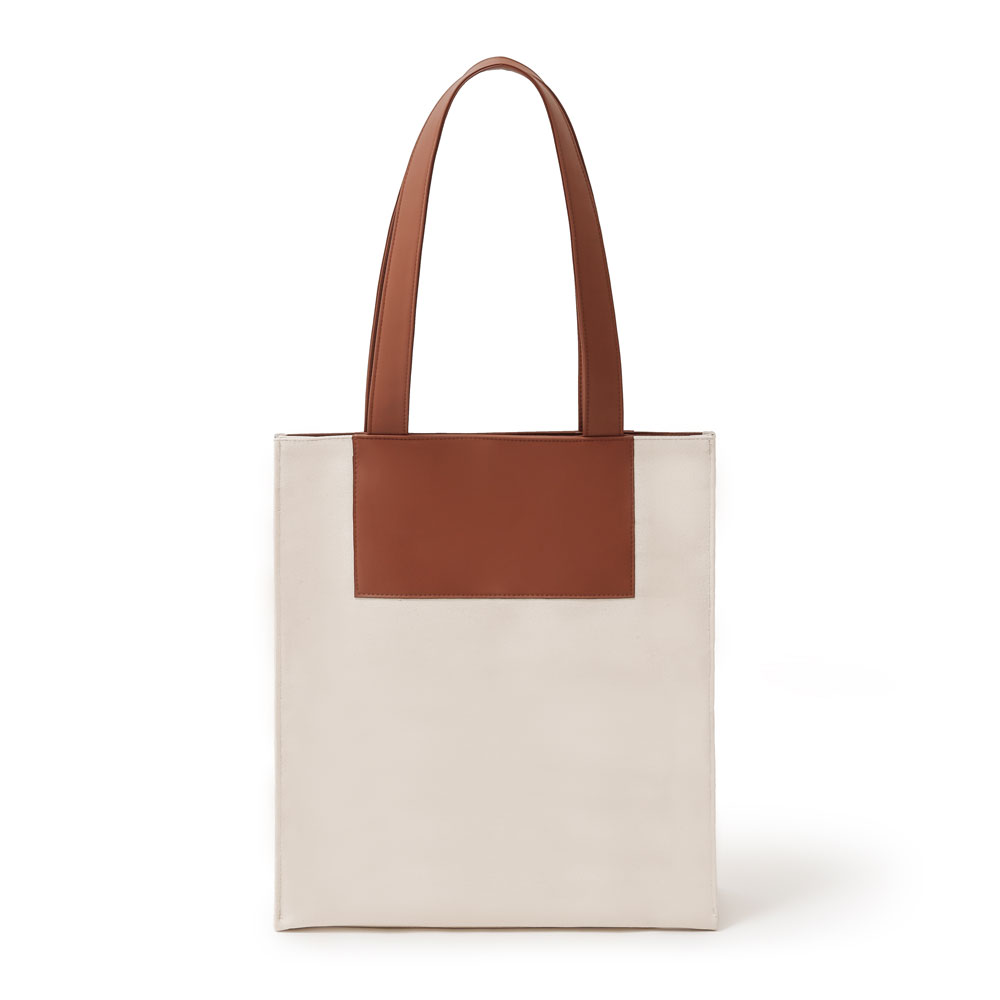 CANVAS LEATHER TOTE