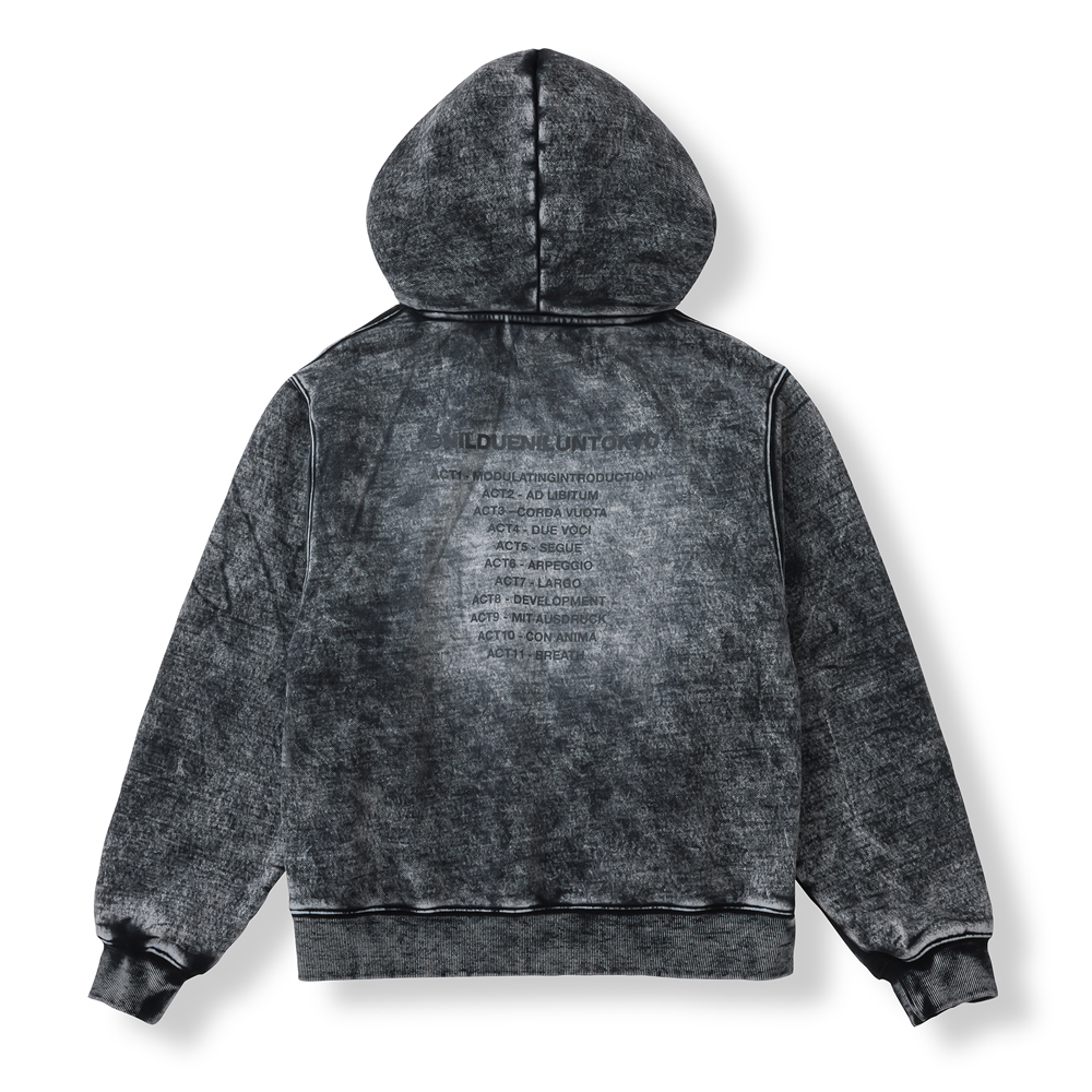 FADED BLEACH HOODIE(BLACK)