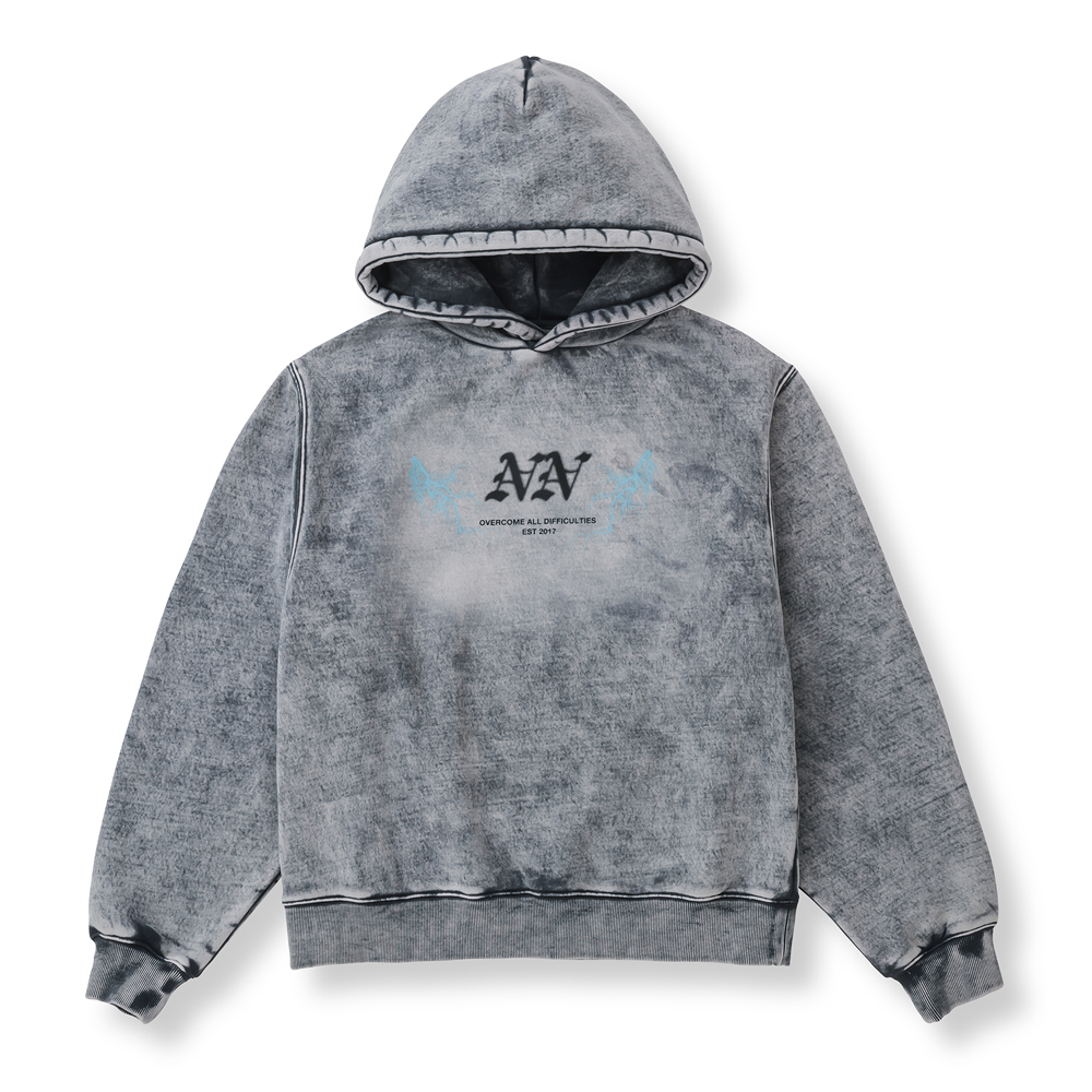 FADED BLEACH HOODIE(ASH)