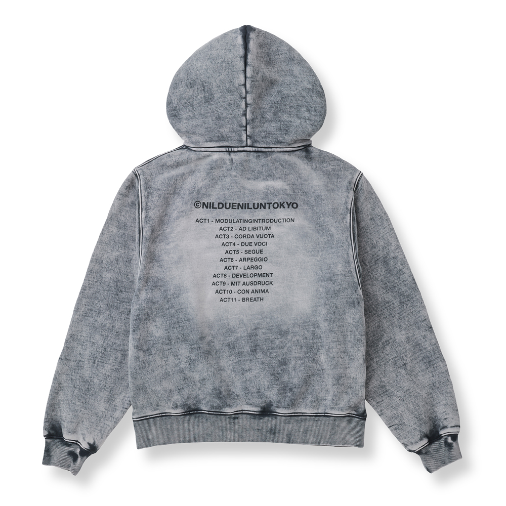 FADED BLEACH HOODIE(ASH)