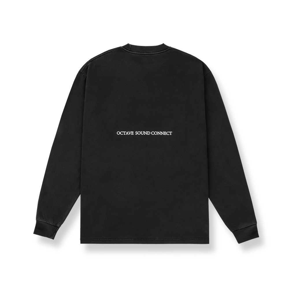 LONG SLEEVE TEE “OCTAVE SOUND CONNECT” FADED BLACK