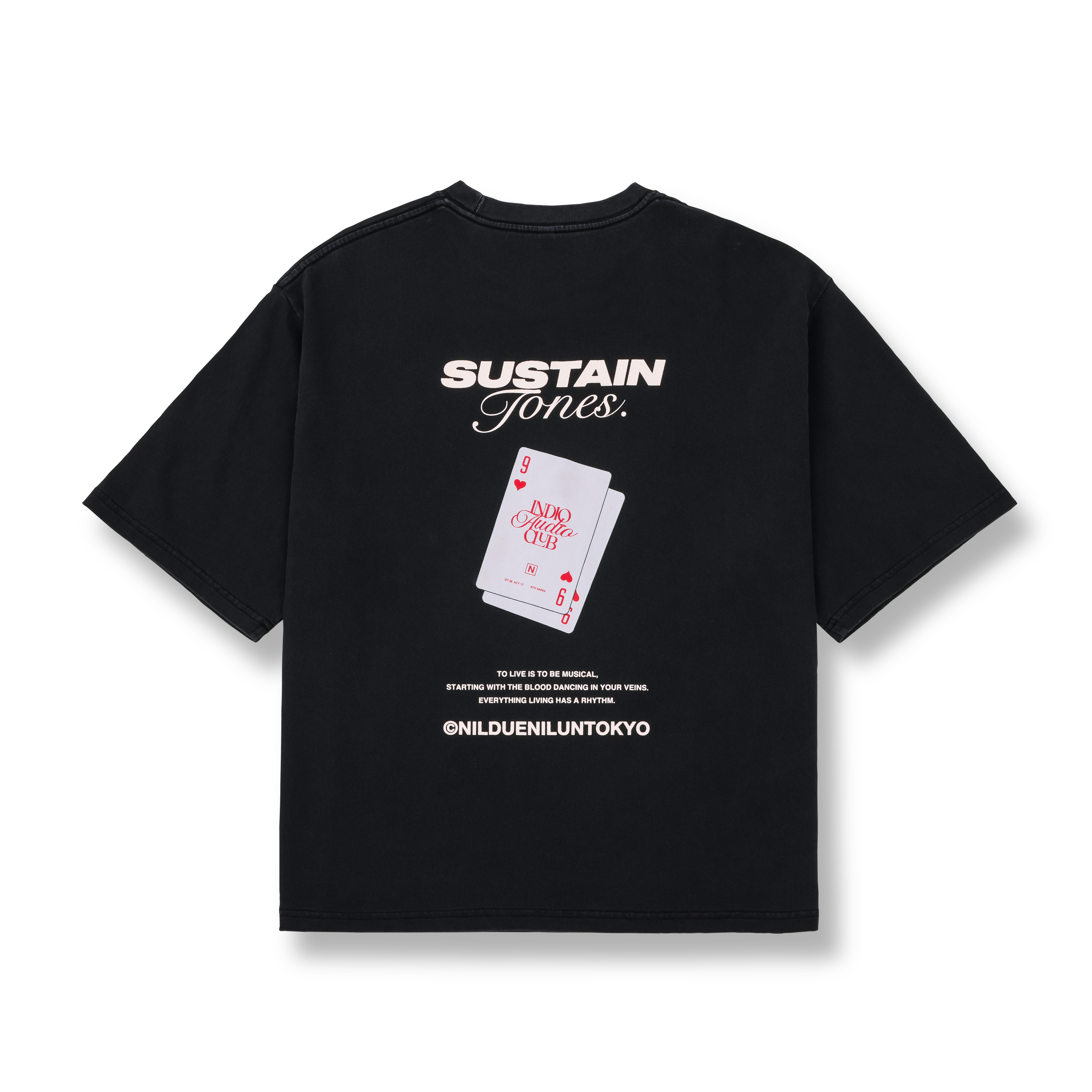 "INDIO AUDIO CLUB" TEE / USED BLACK