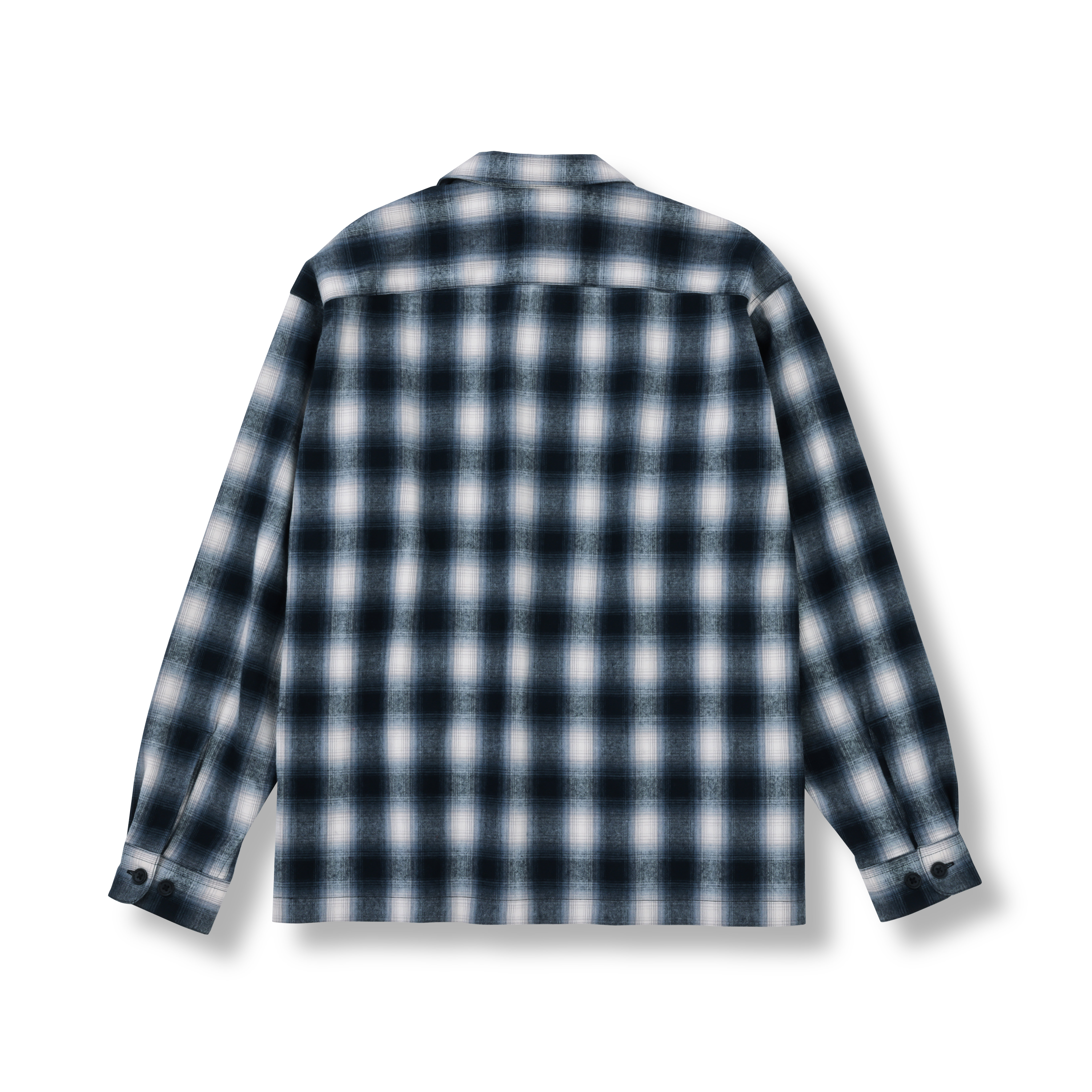 EMBROIDERY CHECK SHIRT / BLACK