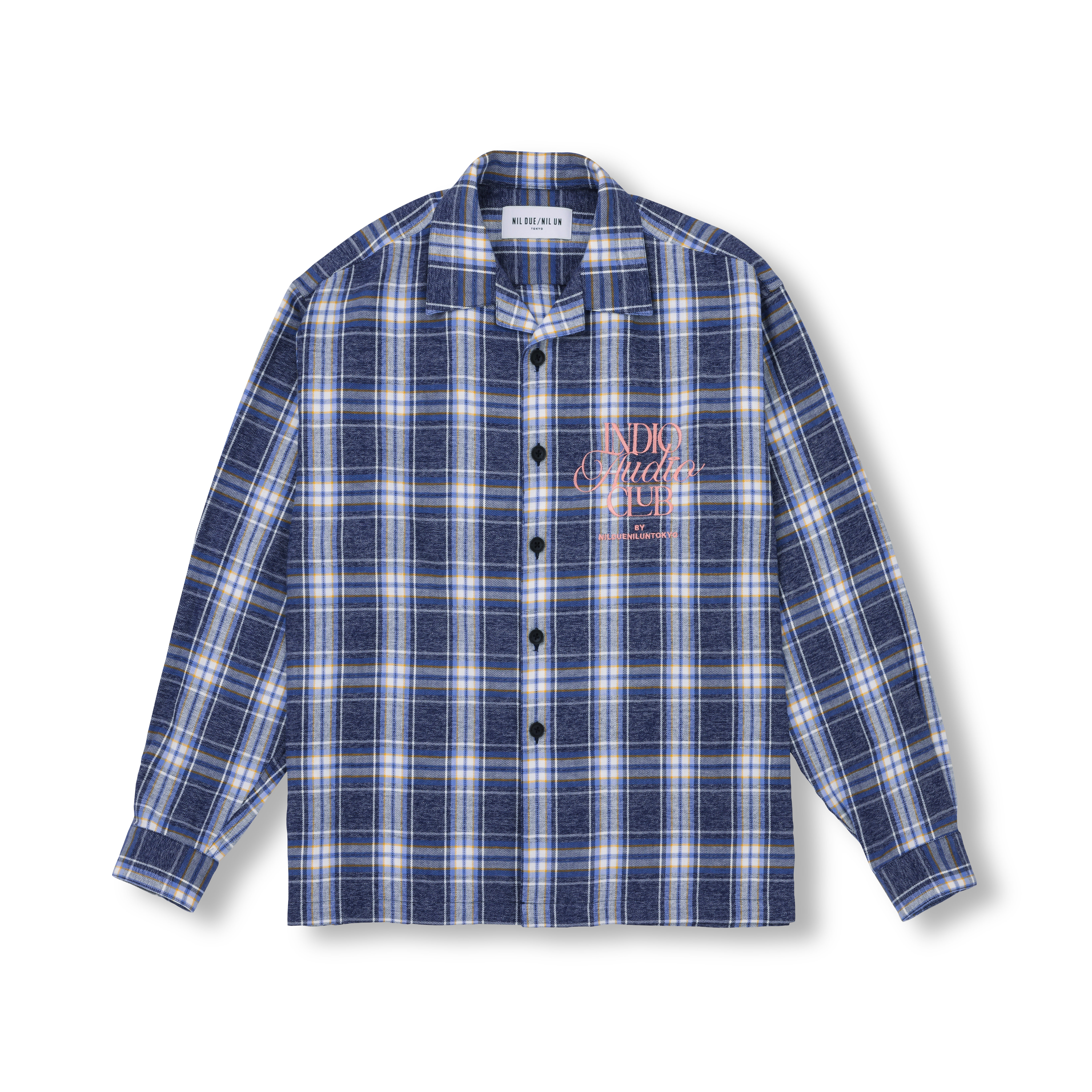 EMBROIDERY CHECK SHIRT / SAX BLUE