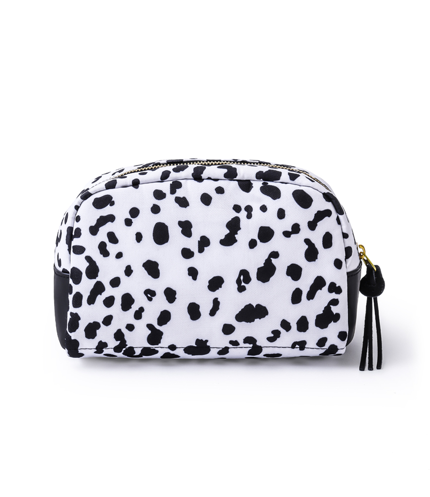 LARGE LEATHER TAG POUCH / LEOPARD
