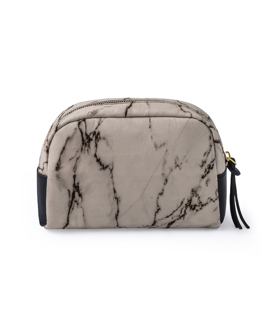 LARGE LEATHER TAG POUCH / MARBLE