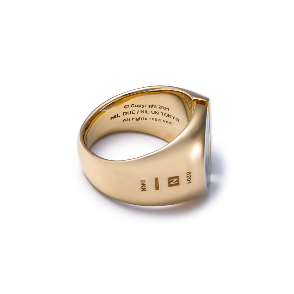 SPLIT CARVED SEAL RING | NIL DUE / NIL UN TOKYO